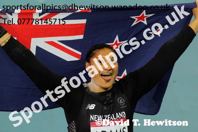 Valerie Adams (New Zealand) winner of the shot at the Commonwealth Games, Glasgow. Photo: David T. Hewitson/Sports for All Pics